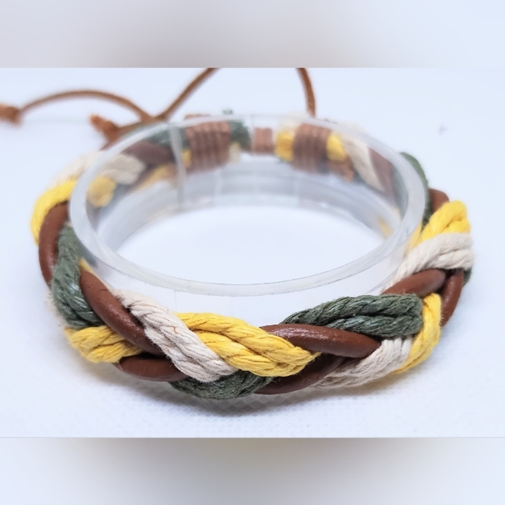 Men's‎ Leather Bracelet Braided NEW f55